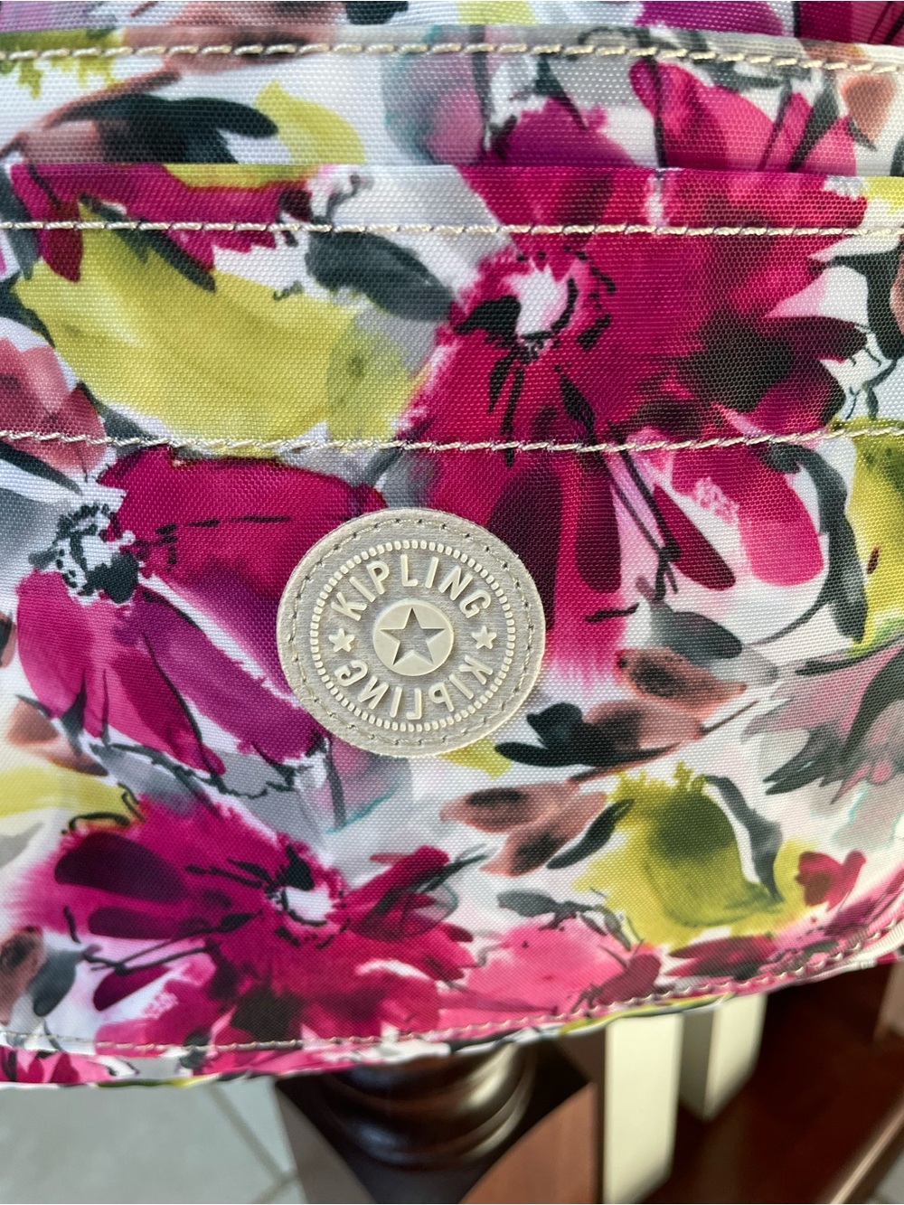Kipling Sebastian Blushing Posies Floral Crossbody Adjustable Strap Bag Purse - Picture 4 of 15